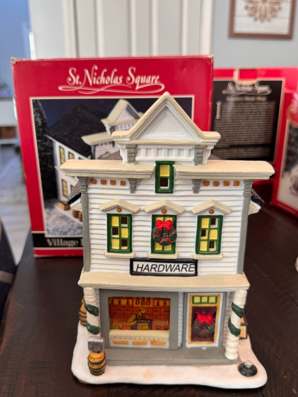 St. Nicholas Square Holiday Hardware Shop Village 1998